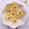 20Pcs Resin Glitter Kawaii Colorful Mini Love Bear Figurine Flat Back Rhinestone DIY Bow Decor Art Scrapbook Crafts  Accessories
