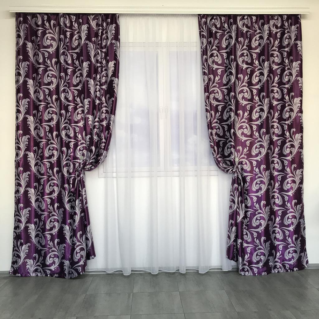 Роскошные плотные шторы для гостиной, спальни, Модные шторы Blackout в гостиную, спальню,светонепроницаемые 150x270 cm (2 шт) ALBO