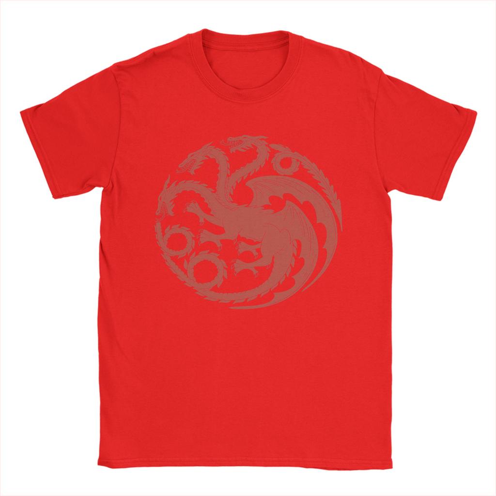 Men's House of TARGARYEN King's T Shirts 100% Cotton Tops Awesome Short Sleeve Round Collar Tee Shirt Party T-Shirt