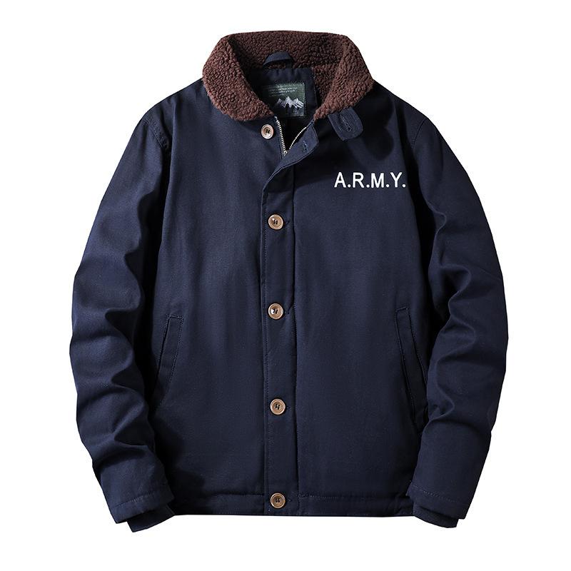 Зимнее модное хлопковое пальто для мужчин, куртка из бархата и утолщенного хлопка, теплое пальто из овечьей шерсти, однобортное рабочее хлопковое пальто с лацканами