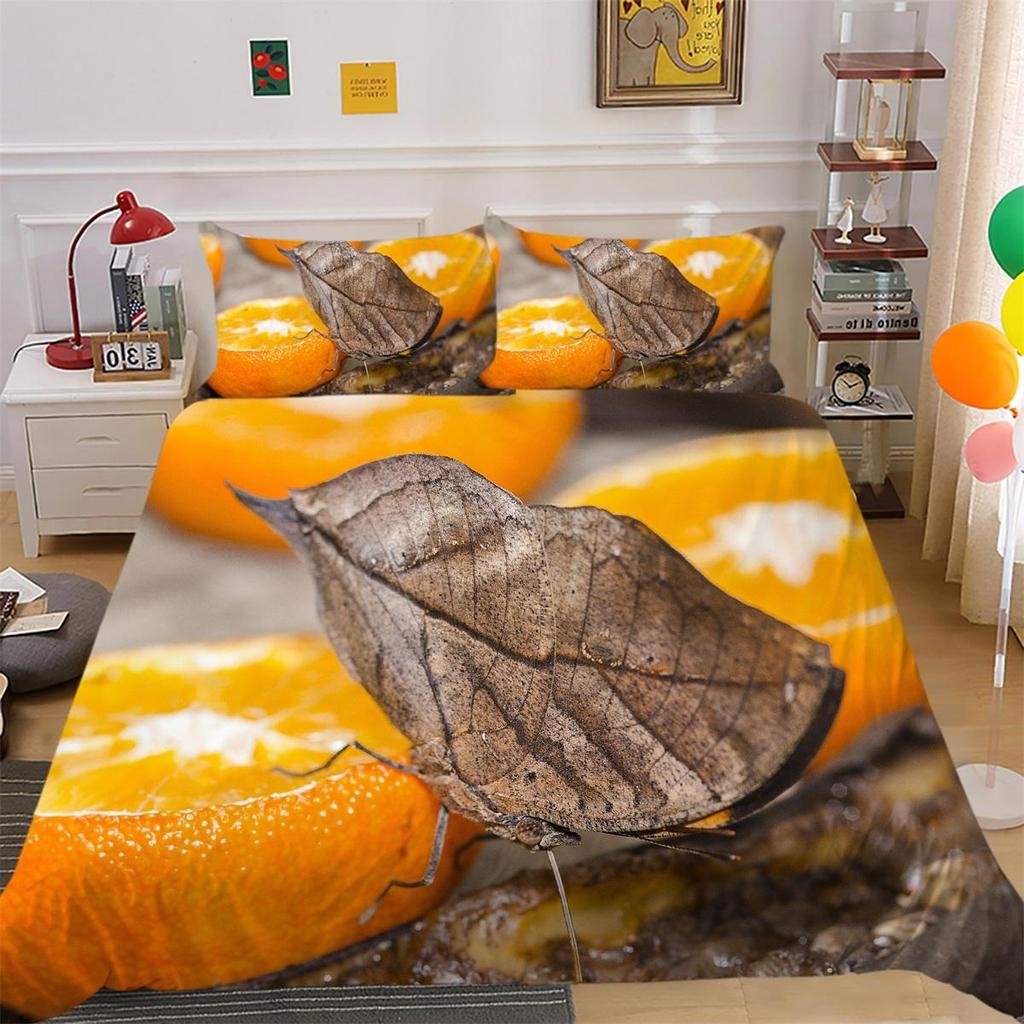 3D комплект постельного белья с цветами и бабочками, крыло насекомого, пододеяльник, наволочка, 2 или 3 шт., AU240 * 270, очень большой размер, украшение для дома