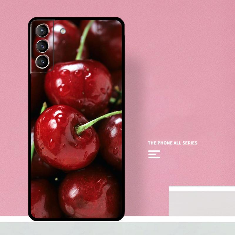 Чехол для телефона Food Fruit Red Cherry для Samsung Galaxy S26 S23 Ultra S20 S21 S22 S24 S25 Plus S10 S25 FE Cover Coque