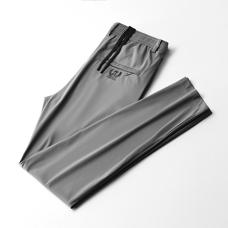 Мужские летние брюки Ice Silk Business Casual, прямые брюки, тонкие, высокие, эластичные брюки