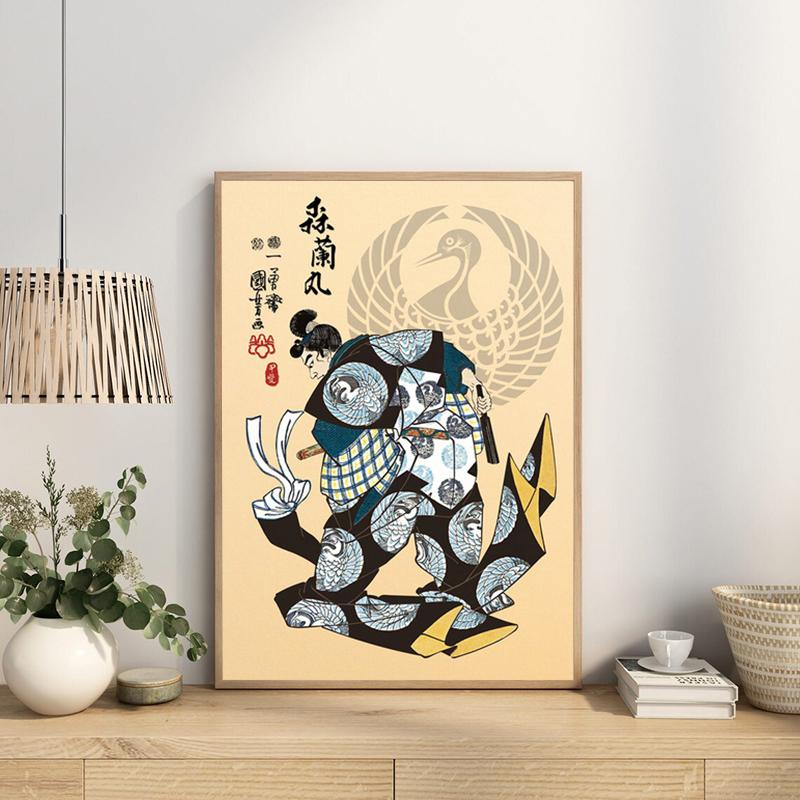 Ретро японский знаменитый генерал самурай постер и принты винтажная настенная живопись картина холст картина бар кафе гостиная домашний декор