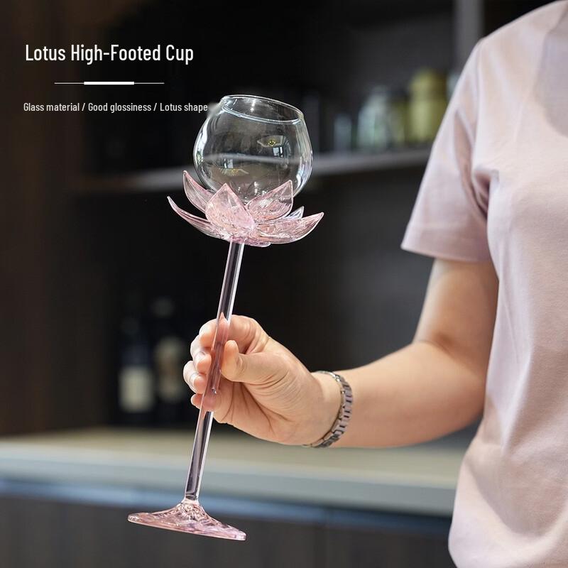 Shangqi High Borosilicate Glass Lotus Goblet