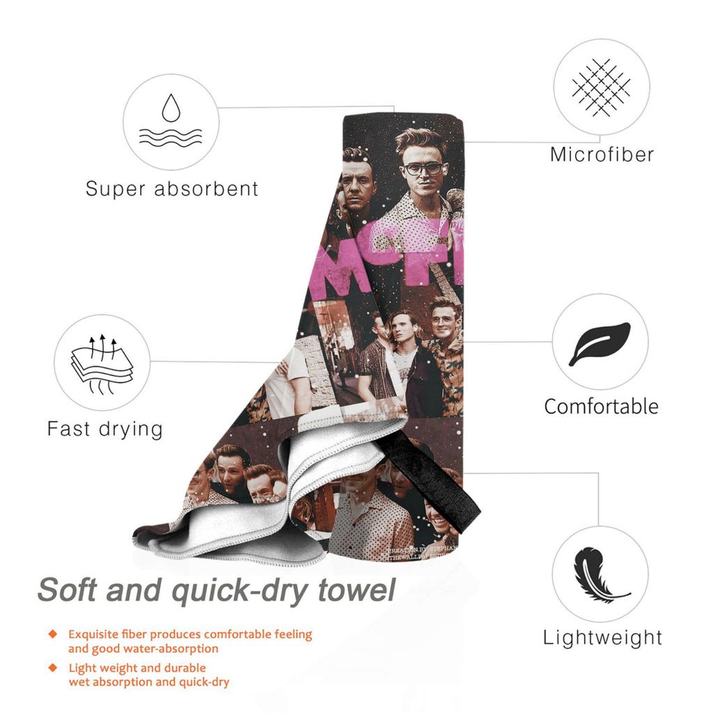 Пляжное полотенце группы Mcfly Мягкое из микрофибры Быстросохнущее Впитывающее Быстрые полотенца для плавания