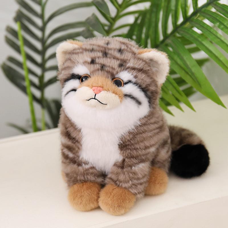 23cm Fluffy Soft Pallas's Cat Plushie Grumpily Cute Highland Animal Kitty Doll Lovely Manul Plush Toy Perfect Birthday Gift