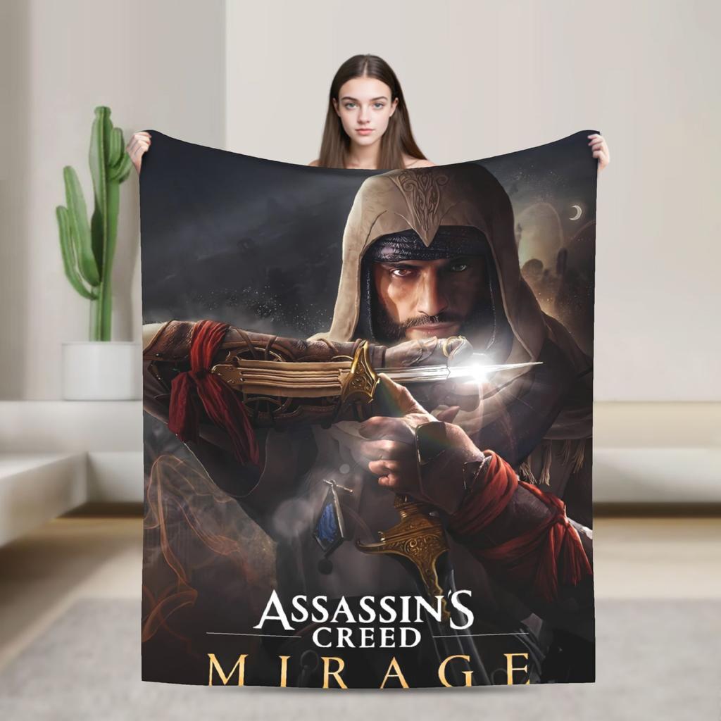 A-Assassins Game C-Creeds Fashion Flannel Blanket Warm Soft Bedding Throws for Home Decor Airplane Bedspread Sofa Bed Cover