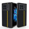 Подходит для чехла мобильного телефона vivoxfold Чехол из кожи с узором из углеродного волокна и кевлара Ультратонкий противоударный чехол XFold