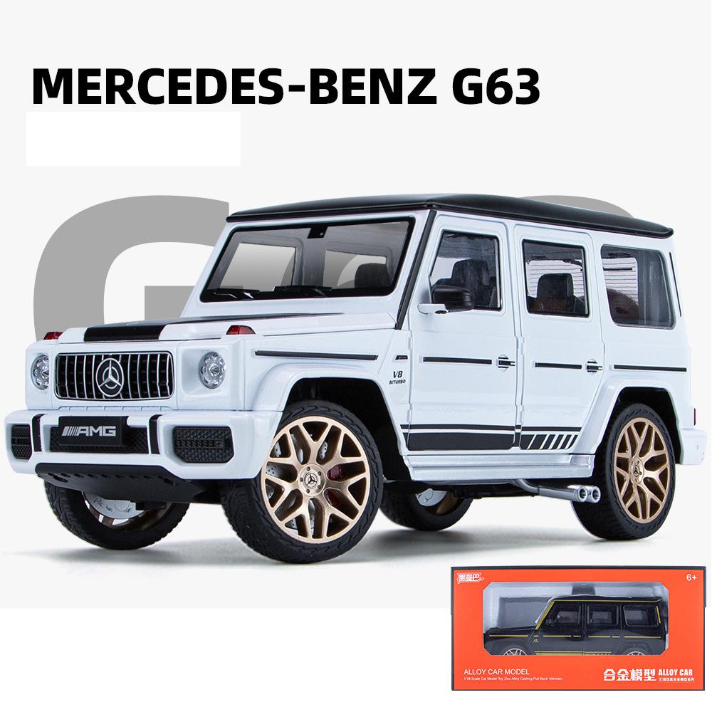 Масштаб 1/18 Benz G63 Wings of Dark Night ORV, литая под давлением модель автомобиля, игрушечный автомобиль с откатным механизмом, звуком и светом для детей, коллекция для мальчиков и девочек