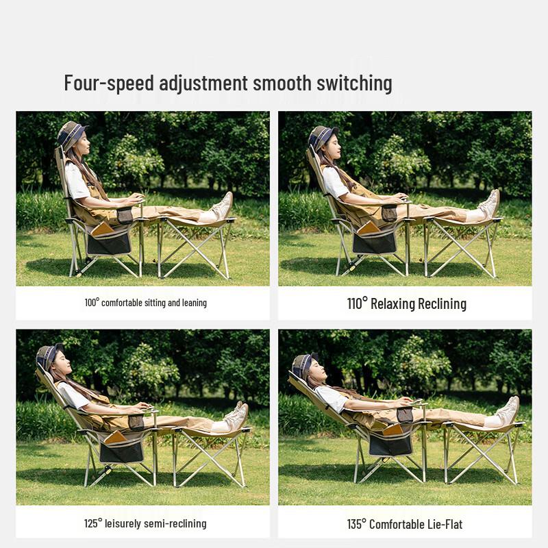 Naturehike Starfish 004 High-Back Folding Camping Chair with Side Table