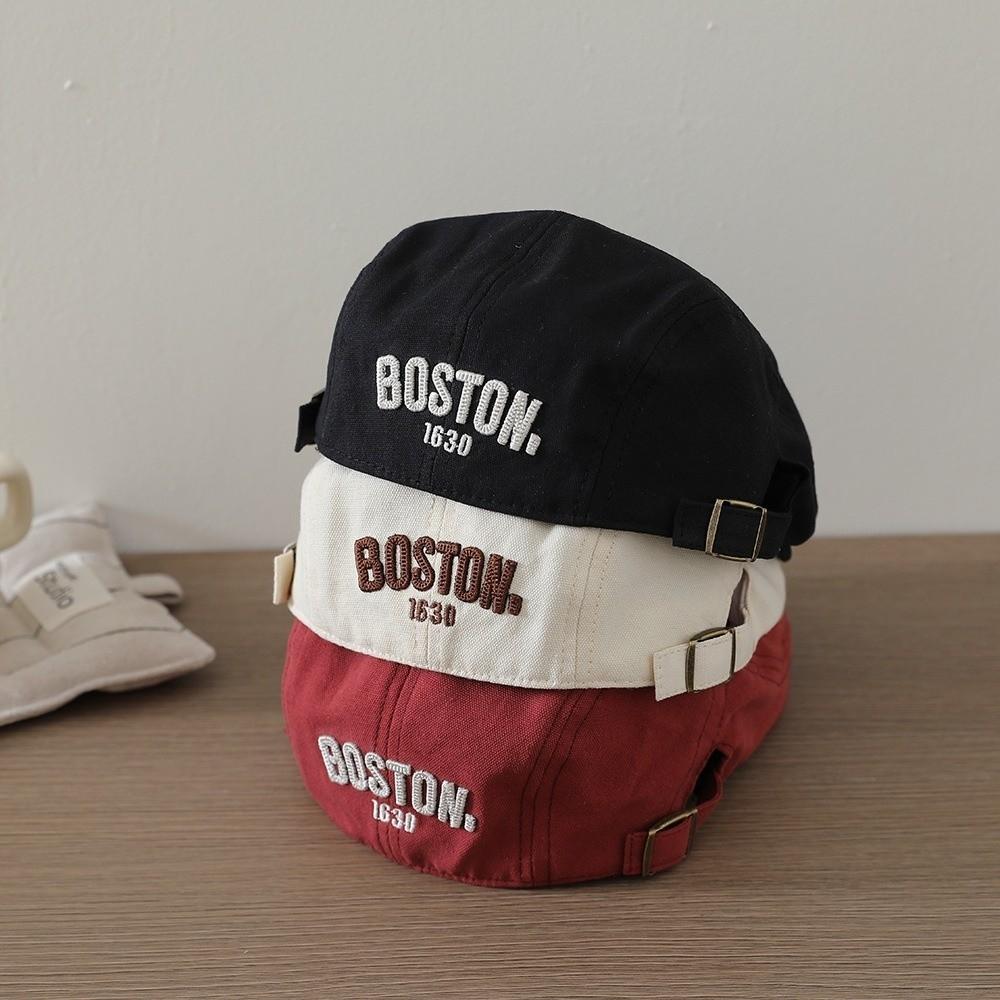 Letter Embroidered Embroidered Beret Hat Cotton Material Kids Newsboy Cap Hip Hop Hat Painter Cap
