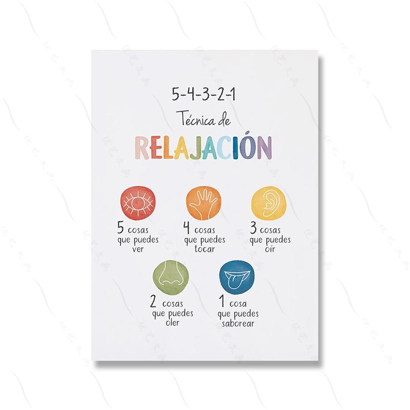 Spanish Feelings Poster Therapy Office Decor, CBT School Counselor Print, Emotion Regulation Mental Health Affirmations Pictures