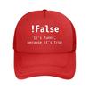 False Funny Programming - Themed, Logic Joke Graphic Art Mesh Baseball Cap