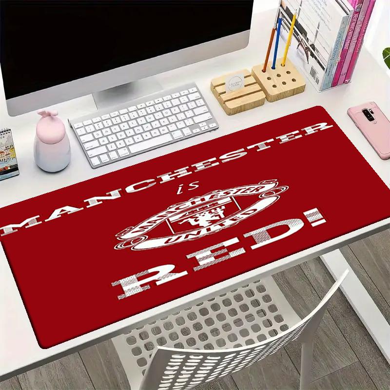 Manchester United Theme Mouse Pad, Non Slip Rubber Base, Multifunctional Office & Home Decor, Perfect for Workspace Personalization.