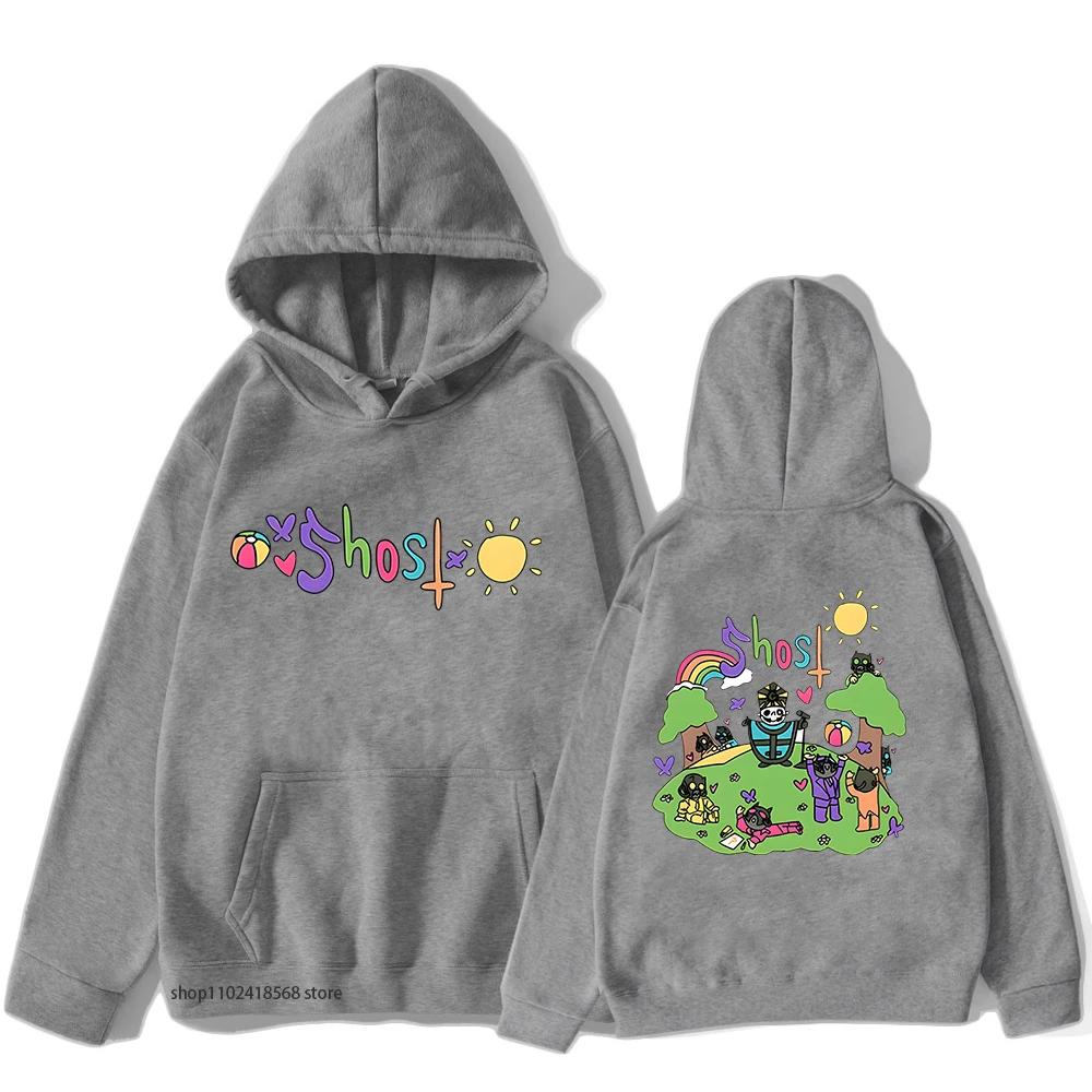 Худи мужское Ghost Music Band, толстовка в стиле хай-стрит, одежда с длинным рукавом, уличная одежда, женская одежда, Y2k, мужское