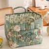 Fresh Floral Fabric Storage Basket Foldable Organizer Underwear Cosmetics Bedroom