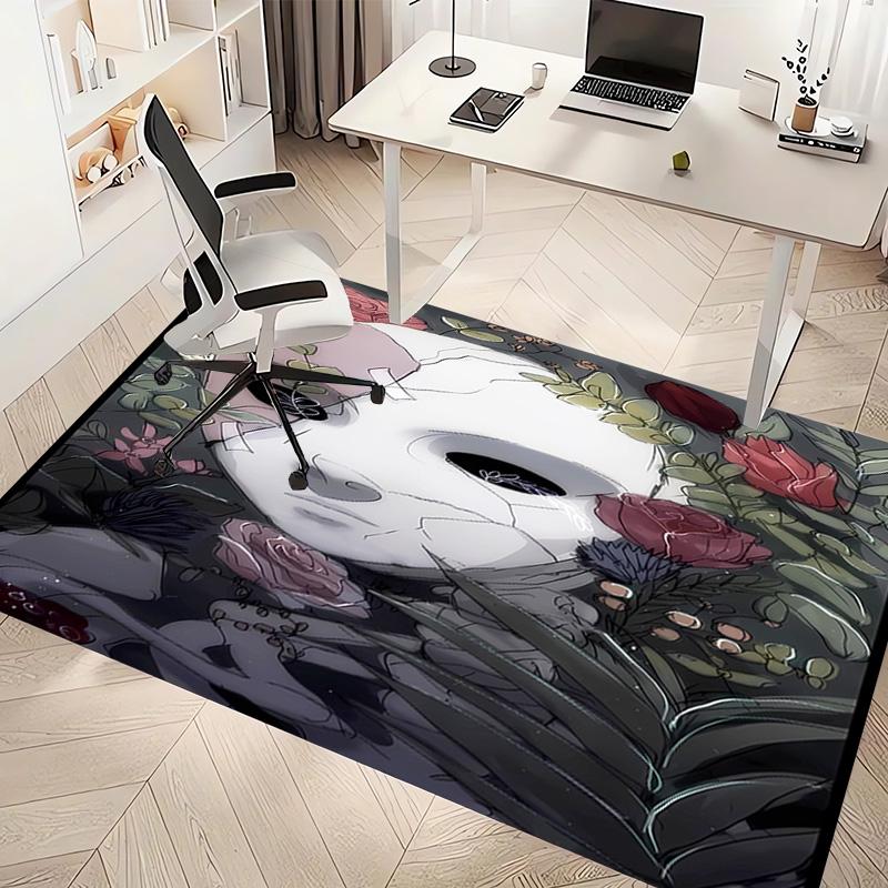1pc Sally Face Print Area Rug - Soft, Washable Non-Slip Indoor Mat, Living Room, Home Office Decorative Rug,Office Decorative