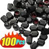 100PCS Tire Valve Dust Caps Stem Covers Plastic Car Wheel Tire Valve Tyre Stem Air Caps Auto Bike Bicycle Truck Motorcycle Accessories