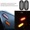 KIMISS 2pcs 10 LED Side Marker Lights 6 Inch Oval IP67 Waterproof Tail Lamp Surface Mount for Truck Trailer (Amber)