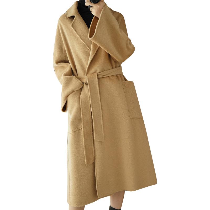 Осенне-зимнее женское пальто с принтом