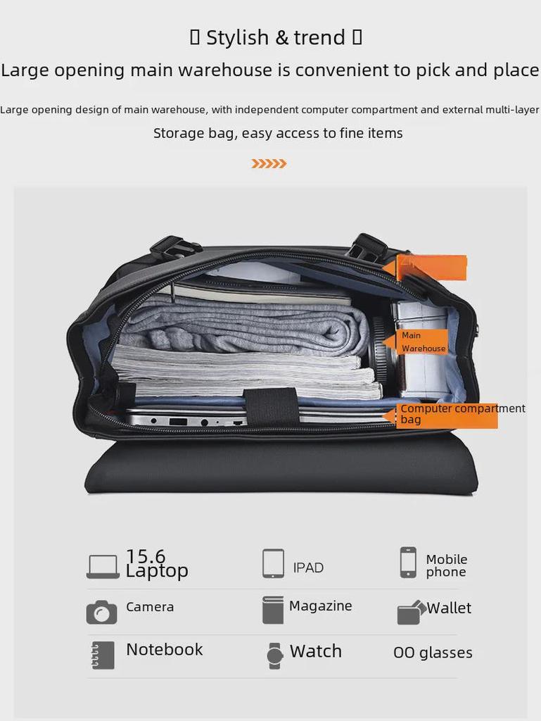 Men's Large Capacity Fashion Backpack - Casual Computer and Shoulder Bag with Front Cross Design