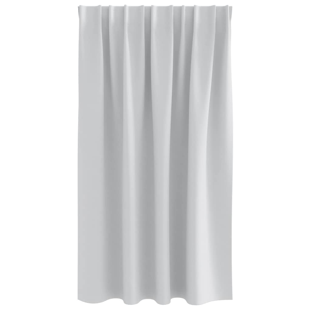 Blackout Curtains with Rings 2 pcs Light Grey