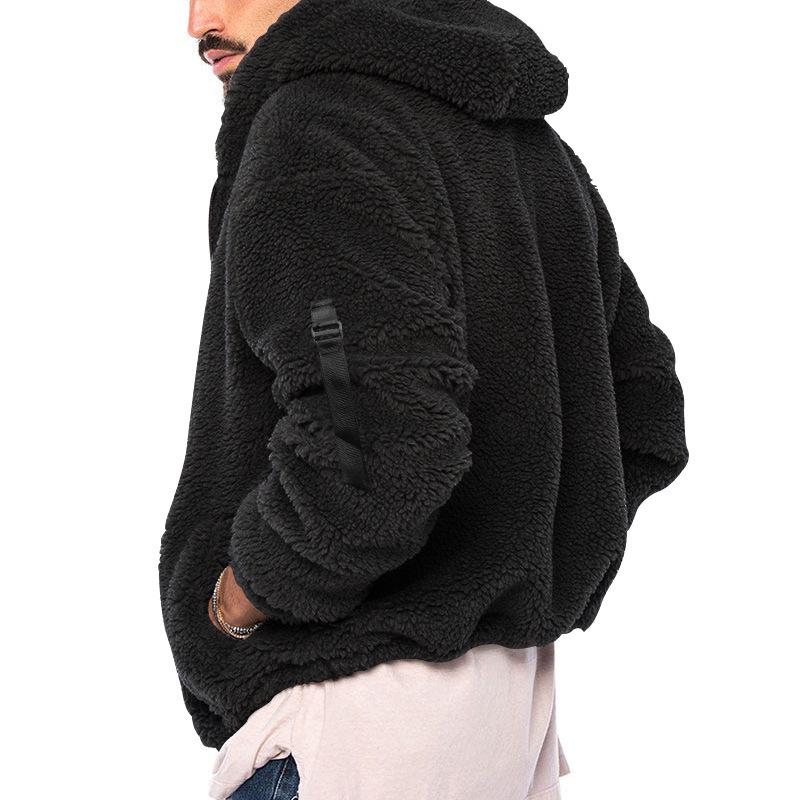 2023 Men's Double-Sided Arctic Fleece Hooded Zip-Up Winter Jacket