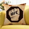 Подушка квадратная с логотипом UFC Combat   Разные размеры   Для автомобиля, дома, спальни