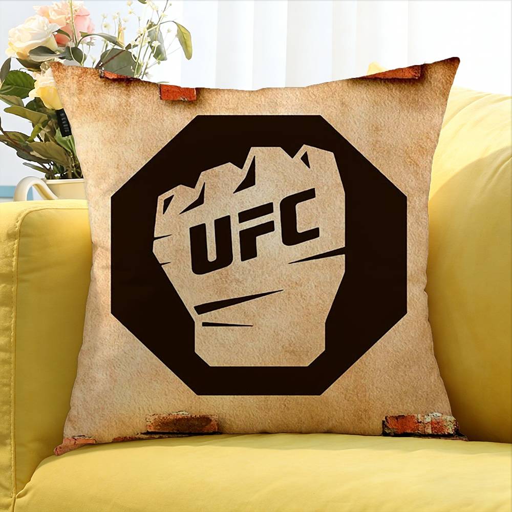 Подушка квадратная с логотипом UFC Combat Разные размеры Для автомобиля, дома, спальни