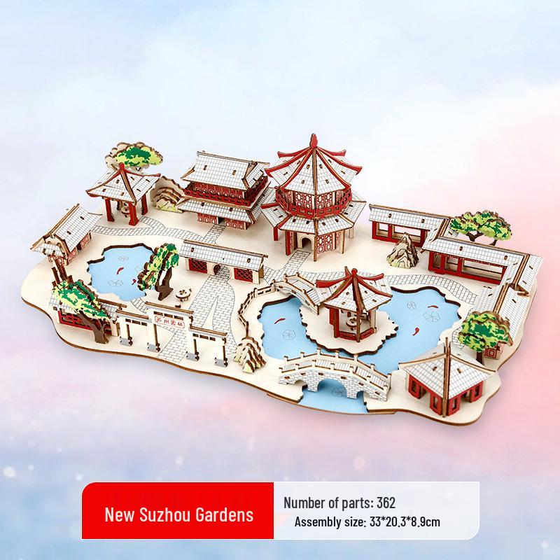 3D Деревянный Пазл Колесо Обозрения - Развивающий DIY Подарок для Детей