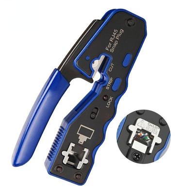 Инструмент для обжима RJ45, сквозной обжимной инструмент с резаком для Cat6a Cat6 Cat5 Cat5e, модульный разъем 8P8C, инструмент для обжима Ethernet