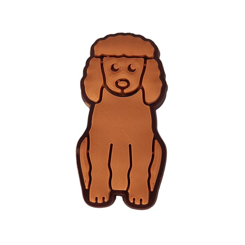 Rubber Decoration Pin For Crocs Emblem Patch Dog-1 Poodle 157-22 OS