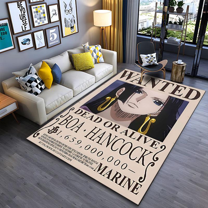 "Wanted Poster Boa Hancock" suitable as a non-slip mat for the living room or bedroom sofa