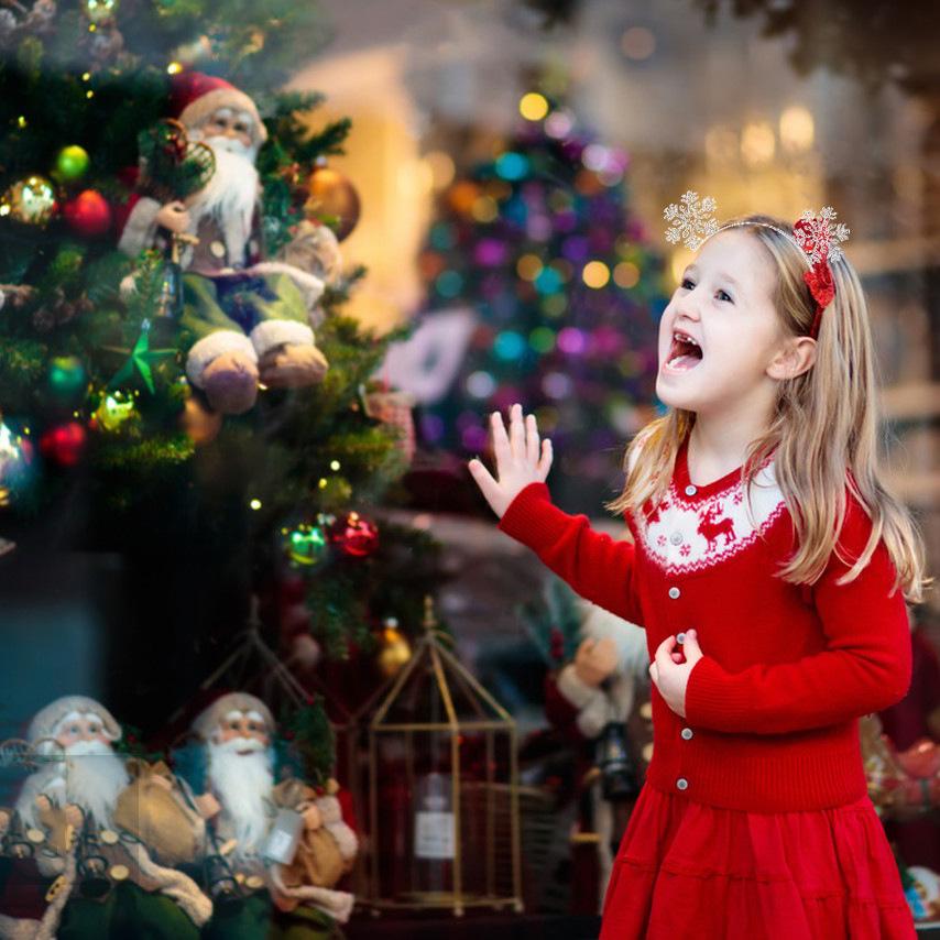 Christmas Crystal Snowflake Headband - Fashionable Hair Accessory for Parties & Photos