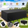 Outdoor Dustproof Protective Covers With Windproof Rope Adjustable Buckle For Furniture Table Chairs