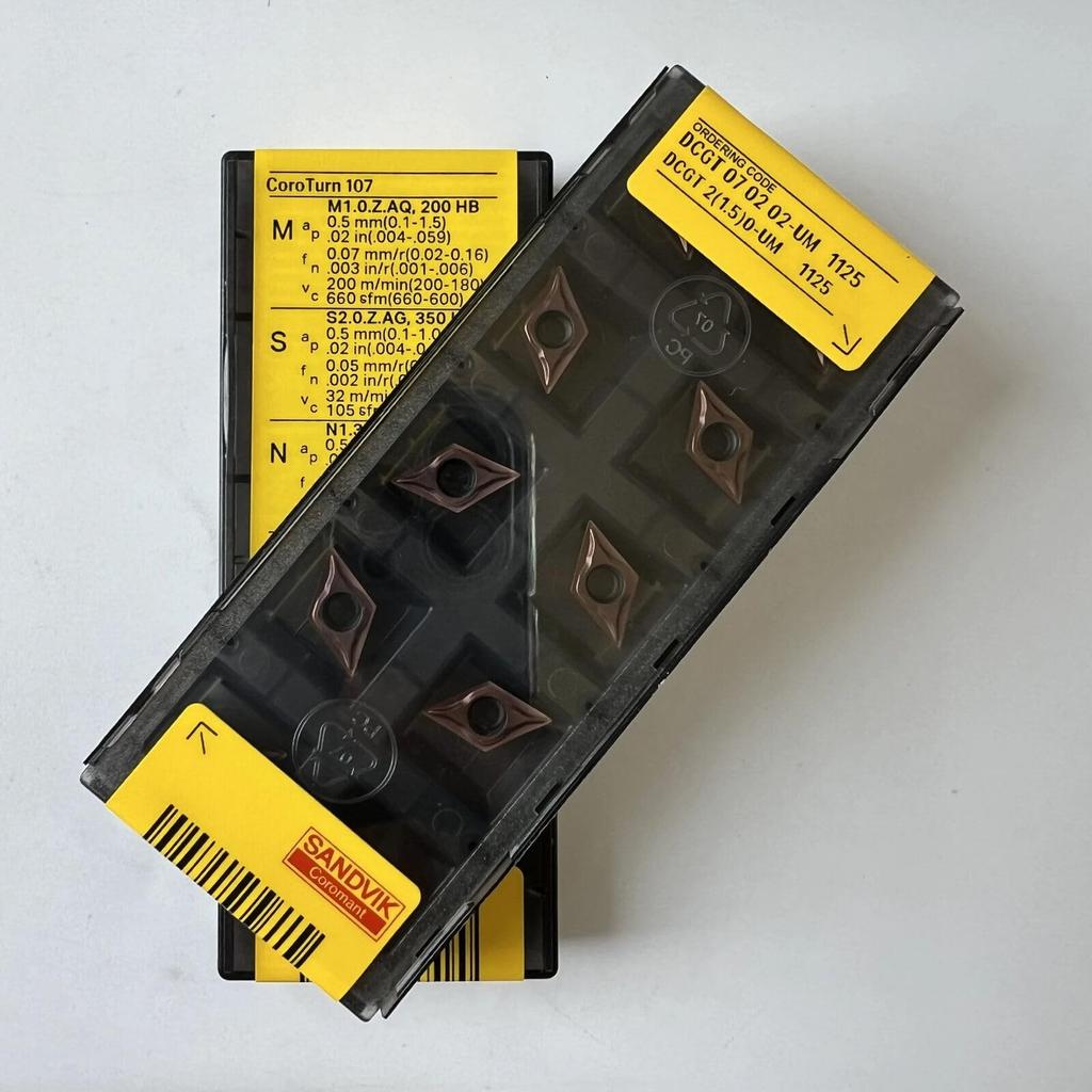 Original Sandvik / DCGT070202-UM 1125 /CNC Lathe Carbide Blade Tool 10 Pcs