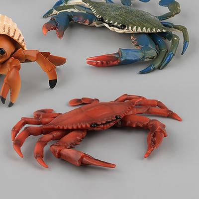 Реалистичная модель красного краба для микро-ландшафта, фигурка морского животного, познавательная симуляция крабов