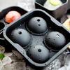 Large Sphere Ice Mold Tray - Whiskey Ice Sphere Maker - Makes 1.8" / 4.5cm Ice Balls - Flexible Silicone Ice Cube Mold Tray