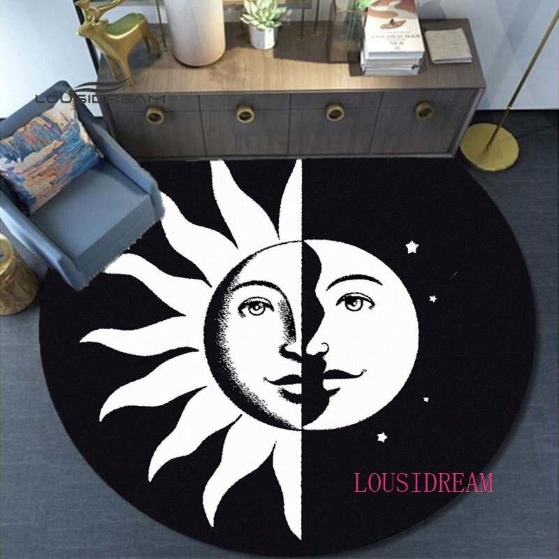 Сделано в КНР, сатанинский ковер, домашний декоративный круглый ковер, мягкие модные коврики, противоскользящий коврик для спальни, коврик для стула, злой ковер