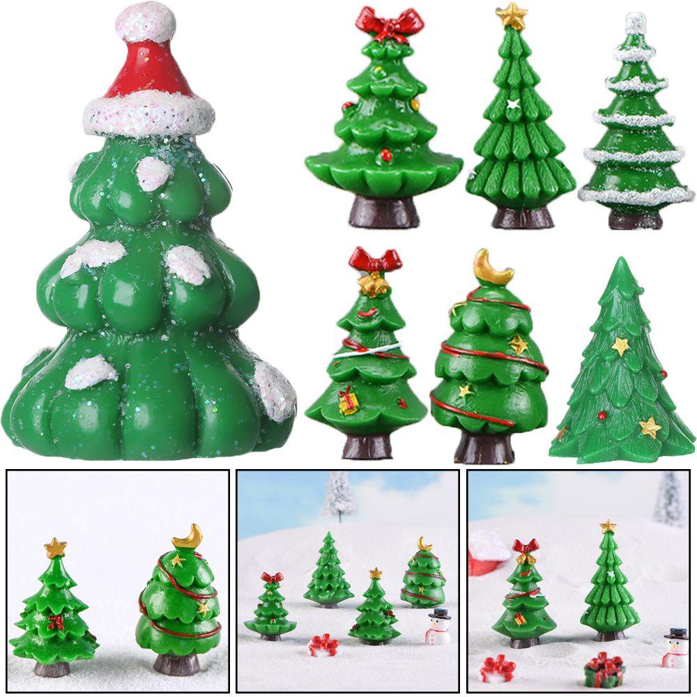 Doll House Fairy Garden Home Decor Xmas Tree Figurines Miniature Plant Christmas Decorations