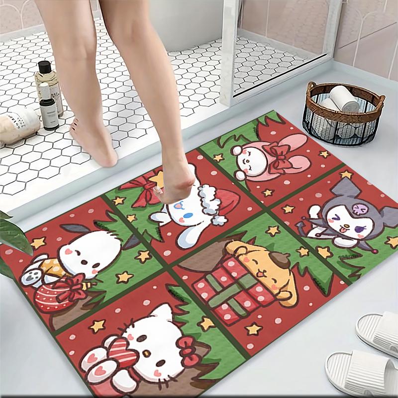 Christmas Friends Carpet Rug Soft Washable Anti Slip Home Living Room Sofa Mats Personalized Christmas Rug