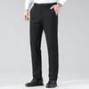 FAPAI Men's High-Elastic Fleece-Lined Straight-Leg Dress Pants