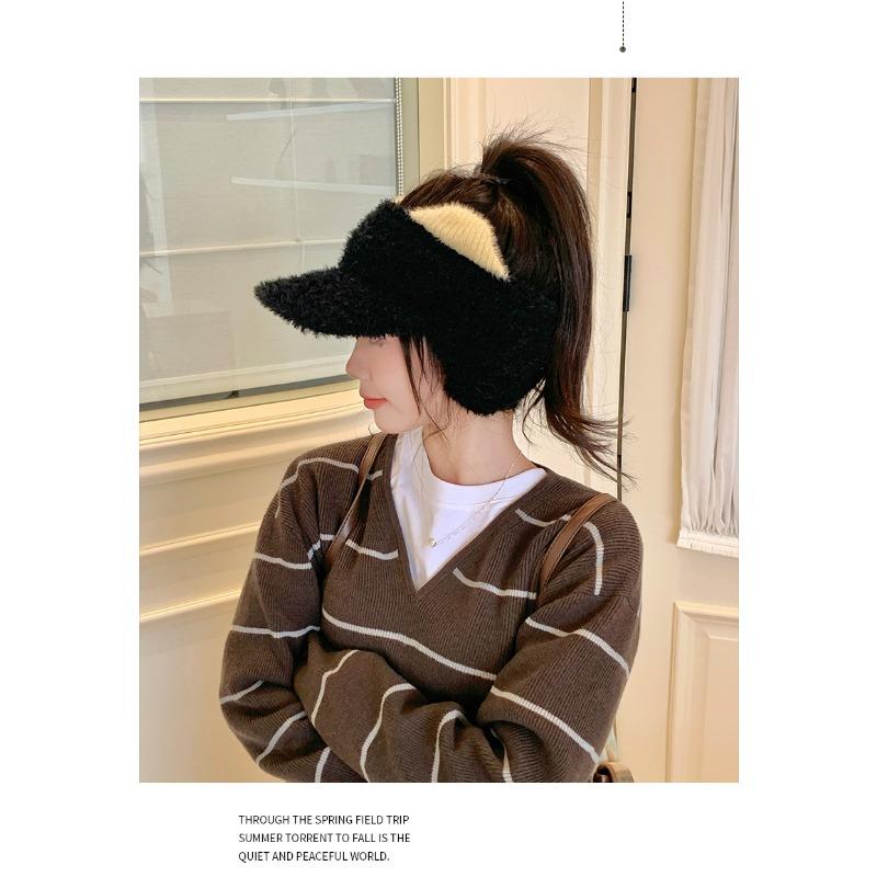 Women Winter Fleece Cat Ear Earmuff Hat Korean Sweet Style Hat
