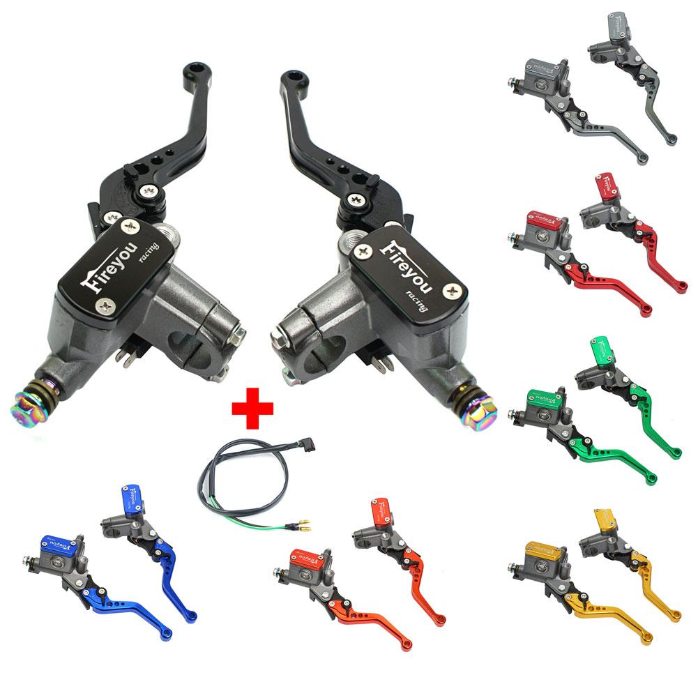 22mm 7/8 Motorcycle Handlebar Master Cylinder Levers Brake Hydraulic Clutch Pump for Honda SH 125 Yamaha Aerox Kawasaki Pitbike