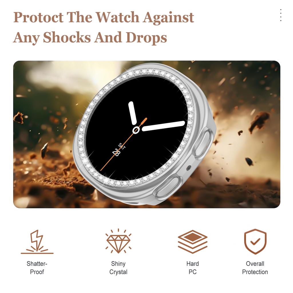 Защитный чехол для Samsung Galaxy watch 8 Case 40мм 44мм Аксессуары Алмазный полый жесткий бампер оболочка Galaxy watch8 Защитные чехлы
