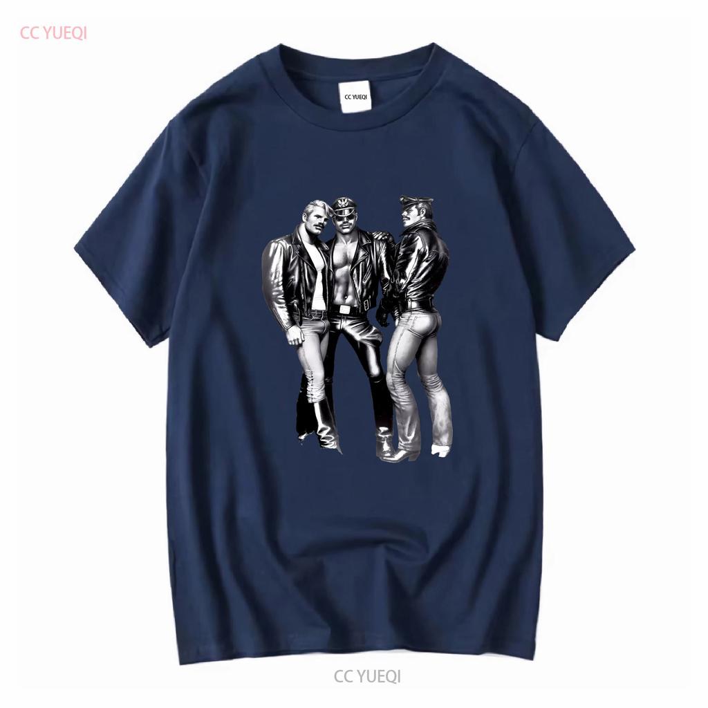 Gay Cop Hunk Toy Boy Tom Of Finland T Shirt Leather Jacket Stud 5398 Long Or Short Sleeves Vintage Washed Stretched Stylish