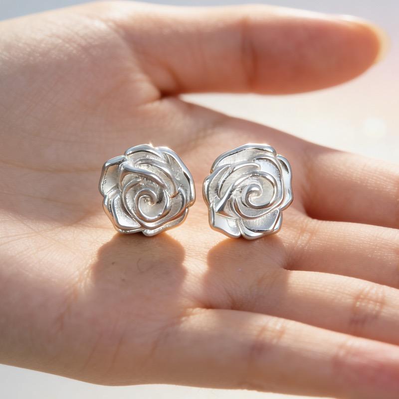 Xiaomi Серьги из стерлингового серебра 925 пробы для женщин, модные геометрические серьги в форме розы, ювелирные изделия, предотвращающие аллергию, аксессуары для подарка на вечеринку