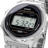 Casio Casio Casio Стандартные винтажные часы унисекс классические кварцевые цифровые металлические серебристо-черные A171WE-1A [Товар]
