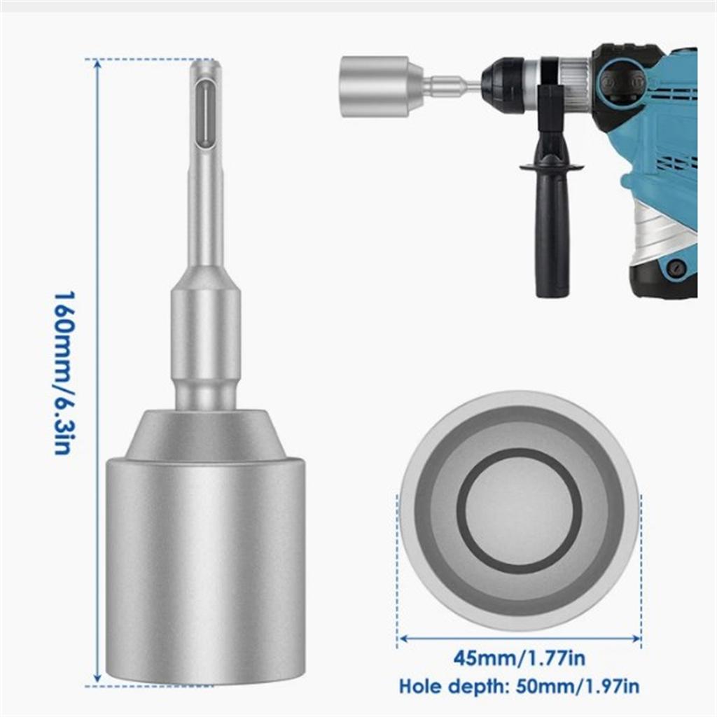 SDS-Plus Ground Rod Driver 30/45/65 мм Heavy Duty T Post Ground Rod Driver Tool Кованая стальная дрель-шуруповерт